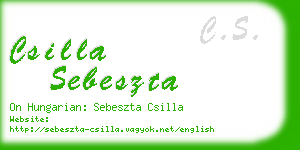 csilla sebeszta business card